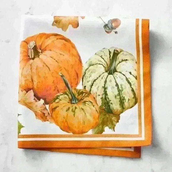 Williams-Sonoma-Heirloom Pumpkin Napkins, Set of 4 - Picture 2 of 3